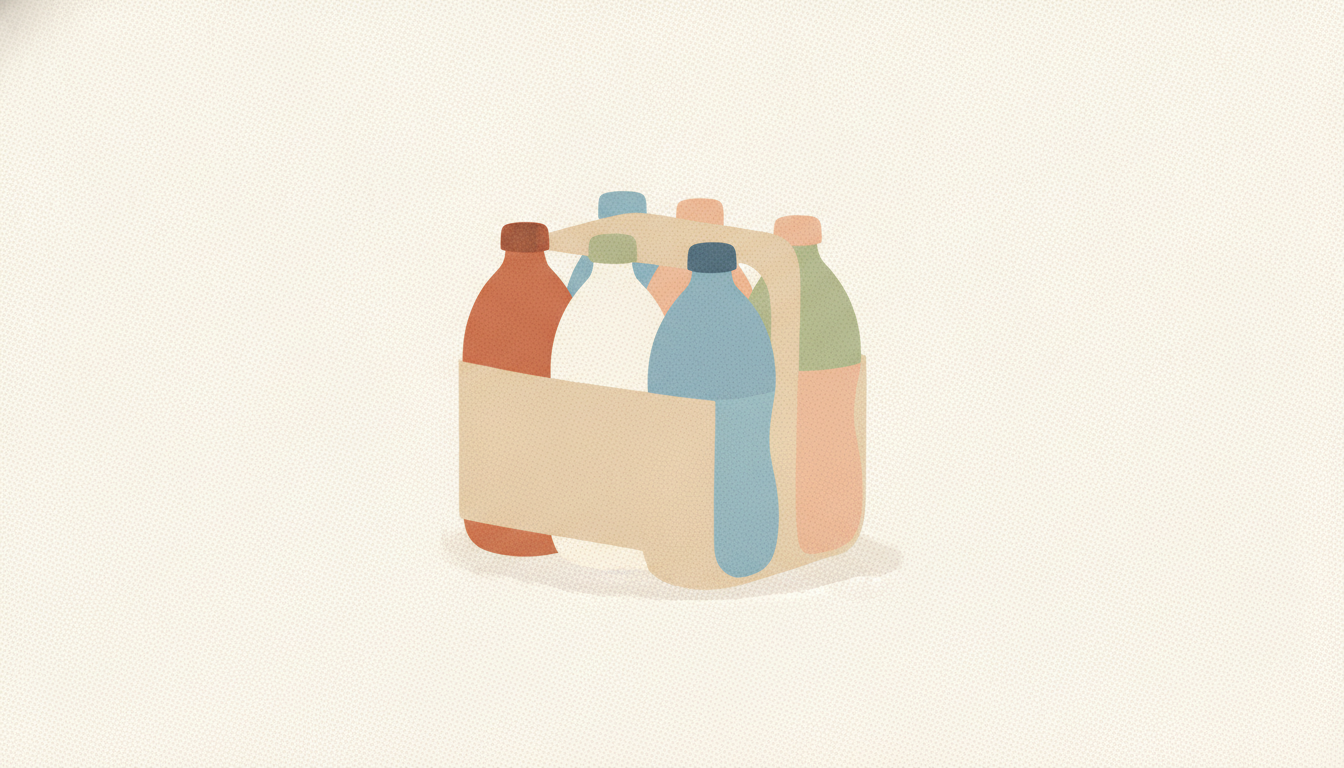 飲料まとめ買い（節約）のイメージイラスト