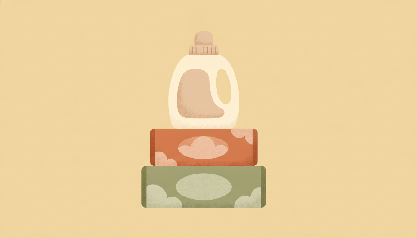 日用品まとめ買い（節約）のイメージイラスト